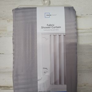 Mainstays Elegant Gray Fabric Shower Curtain